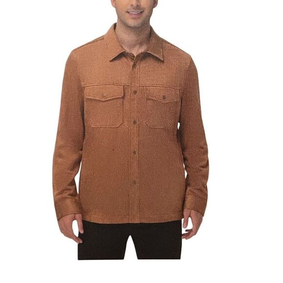 Frye Men's Faux Suede Toffee Shirt Jacket Size S New - Picture 3 of 8